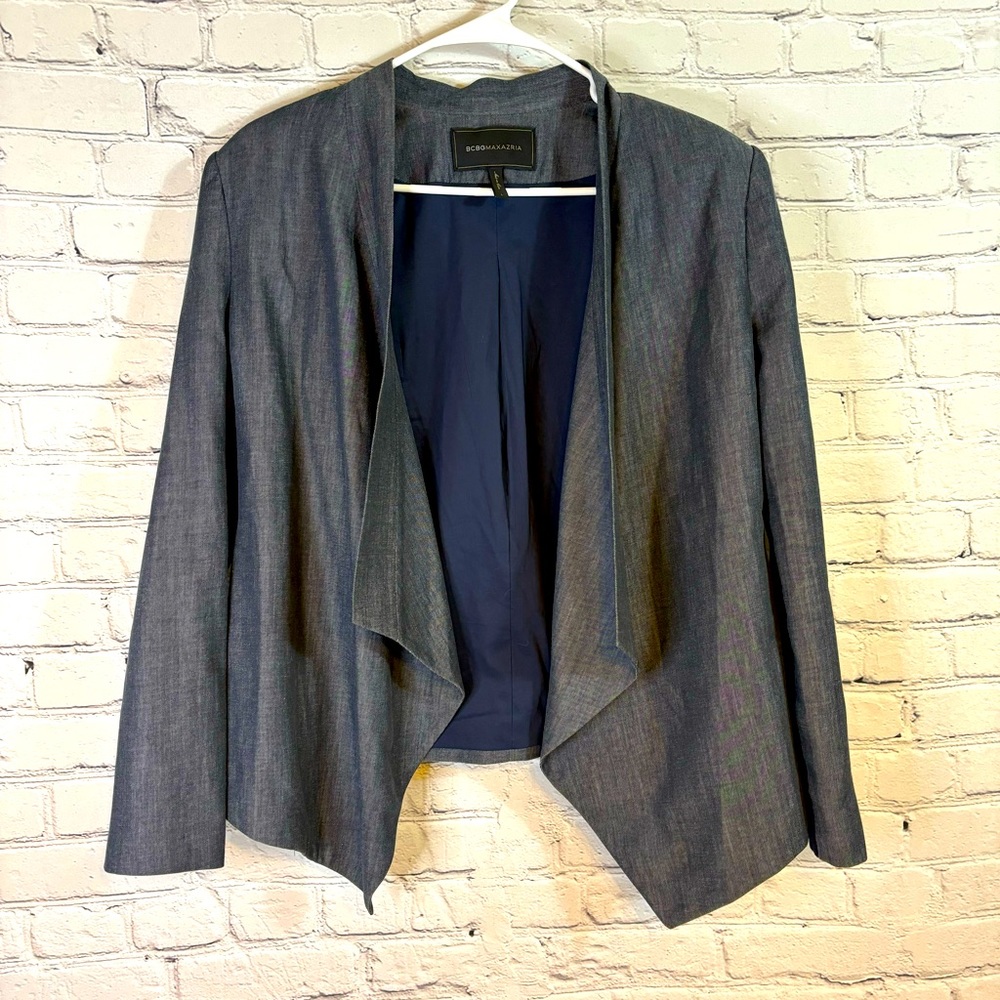 BCBGMaxAzria Grey and Navy Jacket